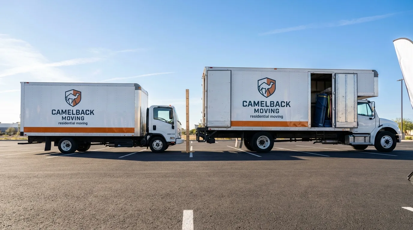 Moving truck size capacity guide in Luna Pier